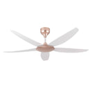 REZO Kipas Siling - Zetta 56'' Ceiling Fan 5 Blade with Remote Control DC Motor ZETTA (Rose Gold / Matt Black)