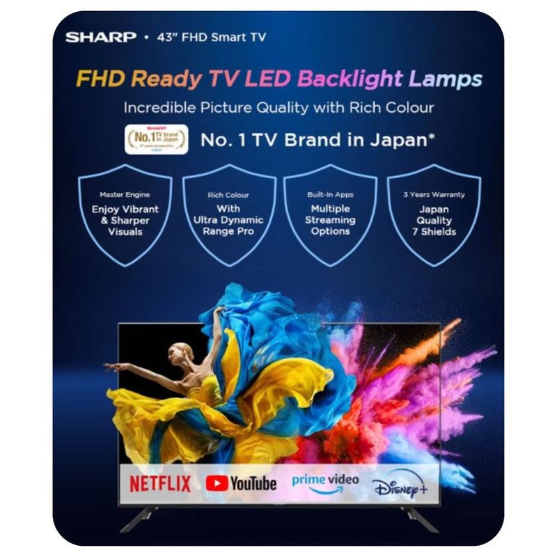 Sharp Televisyen - 65'' 4K UHD Smart TV 4TC65GJ4000X