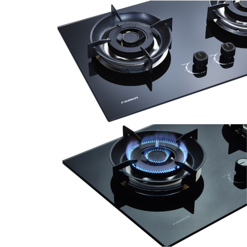 Faber Dapur Gas Tanam - 2 Burner Built In Gas Hob FBIH-G752B520TG