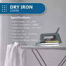 Phison Seterika Pakaian Dry Iron PIR-3120