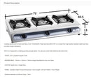 Butterfly Dapur Gas 3 Pembakar Triple Burner Gas Stove BGC-3011L