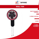 Sayang (10") Circulation Wall Fan (Black Pink) ELH0791