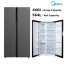Midea Refrigerator Side By Side 564L 2 Doors Fridge MDRS710FIE56