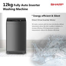 Sharp Mesin Basuh Automatik - 12kg Fully Auto Washing Machine Inverter ESW12SM