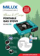 Milux Dapur Gas Tunggal Mudah Alih Portable Gas Stove KK-2002