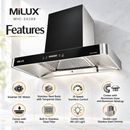 Milux Cerobong Dapur (1500m³/hr) Inverter DC Motor Chimney Cooker Hood MHC-S9288