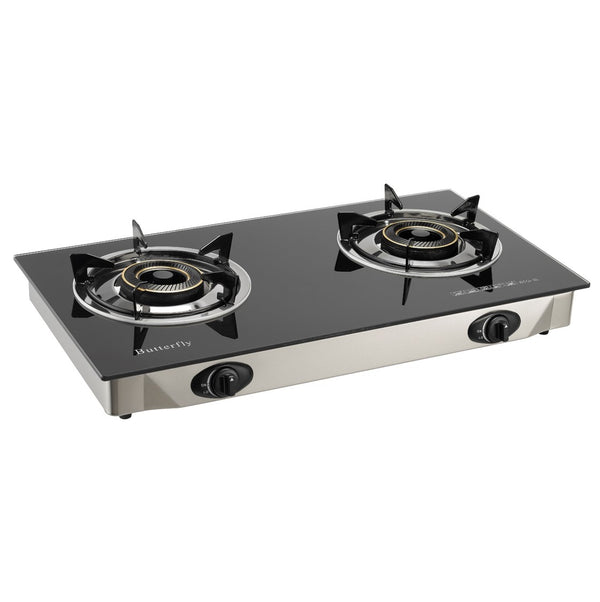 Butterfly Double Table Glass Gas Stove BTG-2L