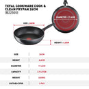 Tefal Cookware Smooth Cooking B2250595 + B4590085 + 27451 (3pcs) SET SUPERCOOK
