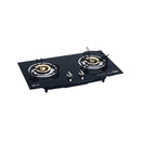 Milux Dapur Gas Kaca 2 Pembakar Built-in Two Burners Gas Cooker Glass Hob MGH-222(BK) MGH-233