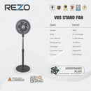 Rezo Kipas Berdiri Stand Fan (8") 90W V8S (MB)