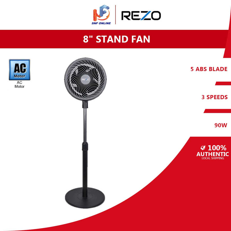 Rezo Kipas Berdiri Stand Fan (8") 90W V8S (MB)