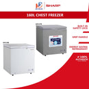 Sharp Peti Sejuk Beku - Chest Freezer With Lock And LED Light (160 L) SJC168 SJC178