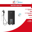 Midea Instant Water Heater DC Pump + Rain Shower + Digital Display MWH-4555EMBPMY(B)-BRS