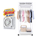 TIKKA Pengering Pakaian Berkipas - Ceiling Mounted Fan Drying Rack 90W With Remote Control TDR-40R