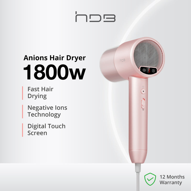 HDB Hair Dryer (1800W) With Ions HDB25102/G HDB25102/P