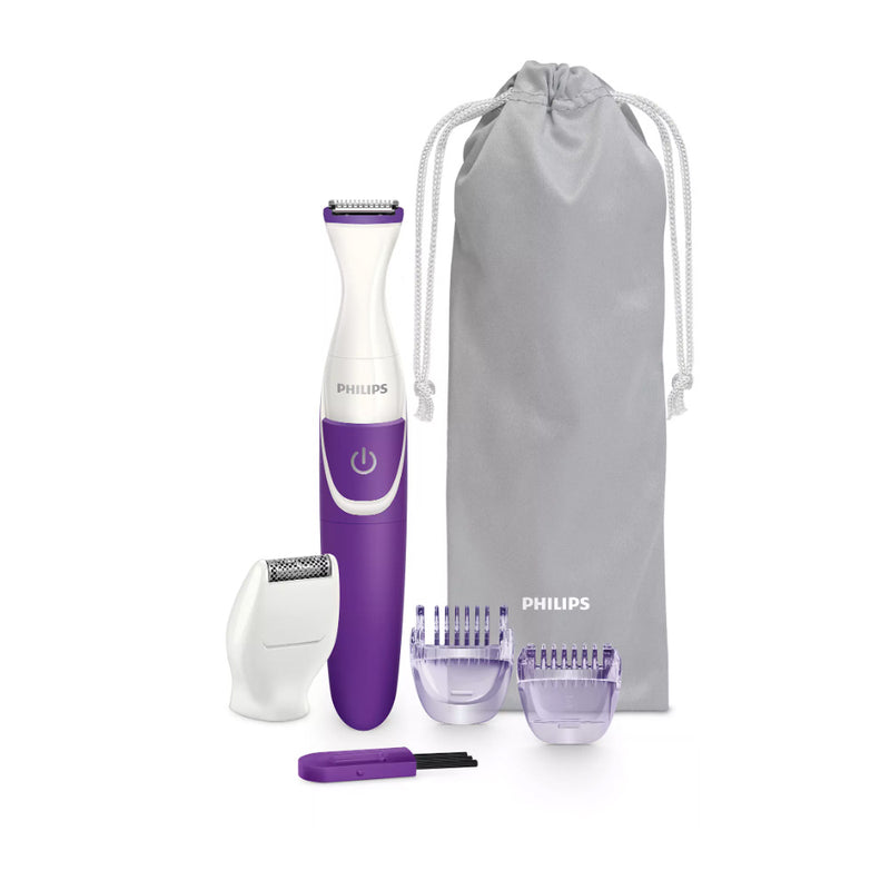 PHILIPS Pencukur Women Private Bikini Trimmer Hair Removal Wet & Dry Showerproof Click-on Shaving Head BRT383/15