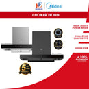 Midea Hud Dapur - Cooker Hood Auto Clean Steam Wash MCH-90M80AT / Auto dry clean MCH-90M86