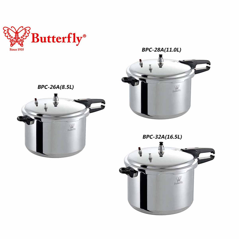 Butterfly Pressure Cooker BPC-22A (5.5L) BPC-24A (7.0L) BPC-26A (8.5L) BPC-28A (11L) BPC-32A (16.5L)