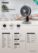 Phison Kipas Meja Circulation Table Fan 8" PCF-4081