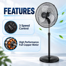 Milux Industrial Stand Fan MISF-1801 (18") MISF-2001 (20")