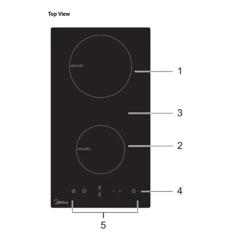 Midea Dapur Tanam - Hybrid induction and Ceramic Cooktop MC-IHD361 MC-ID351