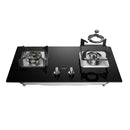 Haier Dapur Gas - Gas Hob Tempered Glass Gas Cooker (Black) HC-Q27266
