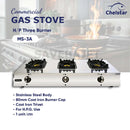 Chelstar Dapur Gas - Stainless Steel High Pressure Gas Stove MS-3A MS-30M MS-4A