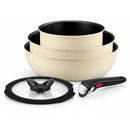 Tefal Ingenio So Delicious Cookware L825S424 L826S424 (4pc) L825S524 L826S524 (5pc) (Lichen Green/Vanilla Beige)