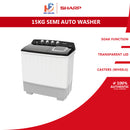 Sharp Mesin Basuh Manual - Semi Auto Washing Machine Washer ( 15kg ) ESTP1516