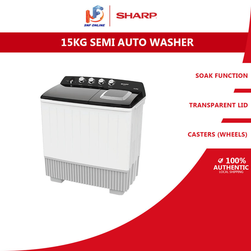 Sharp Mesin Basuh Manual - Semi Auto Washing Machine Washer ( 15kg ) ESTP1516