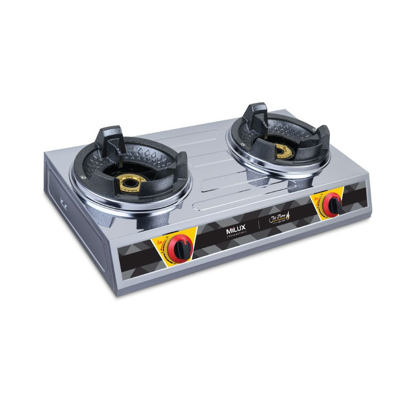 Milux Dapur Gas Tekanan Tinggi 2 Pembakar 2 Burner High Pressure Gas Stove MSS-293H