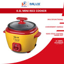 Milux 0.3L Periuk Nasi Kecil Classy Mini Rice Cooker MRC-603
