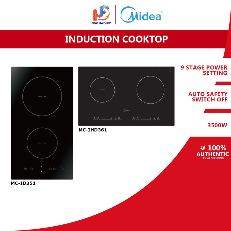 Midea Dapur Tanam - Hybrid induction and Ceramic Cooktop MC-IHD361 MC-ID351