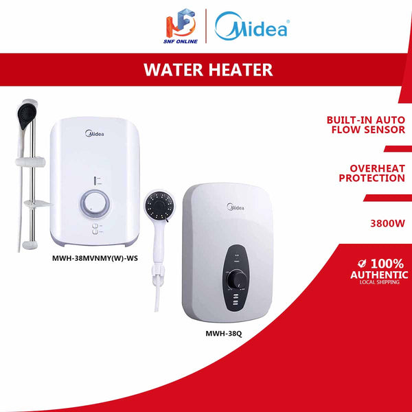 Midea Pemanas Air Water Heater (Non-pump) MWH-38Q MWH-38MVNMY(W)-WS