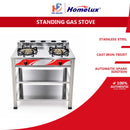 Homelux Dapur Gas Berdiri (LPG) Standing Cooker Gas Stove Stainless Steel HST-27SS