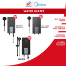 Midea Pemanas Air Segera Instant Water Heater DC Pump MWH-4501MMBPMY(C)-WS MWH-3801MMBPMY(C)-WS MWH-3802MMBPMY(B)-BB