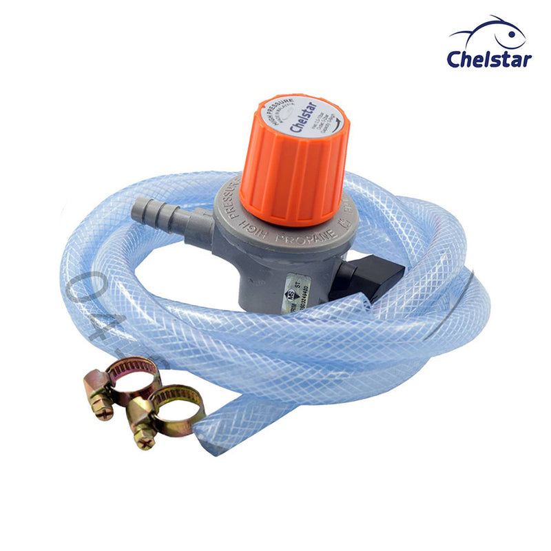 Eurogas / Apro / Milux / KSHome / Chelstar - Sirim Safety Low Pressure Gas Regulator Complete Double Safety Rubber Hose M-198F
