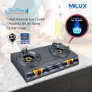 Milux Dapur Gas Tekanan Tinggi 2 Pembakar 2 Burner High Pressure Gas Stove MSS-293H