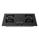 Midea Dapur Gas Tanam Built In Two Burners Glass Hob (76 cm) MGH-76Q60B MGH-2461GL