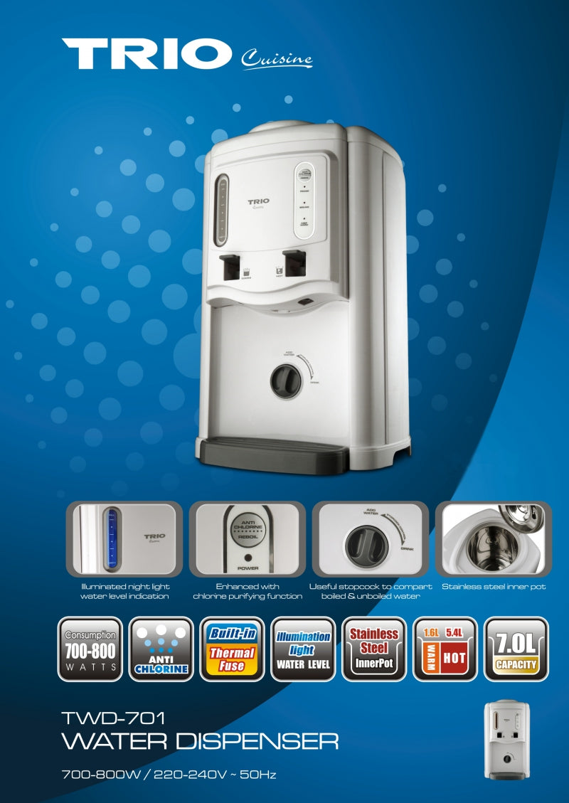 Trio Water Dispenser (7.0L) TWD-701
