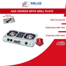 Milux Milux Dapur Gas Dengan Plat Pemanggang Gas Cooker with Grill Plate Dapur Gas MSS-2500G MSS2500G