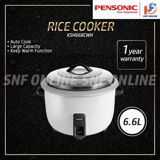 Sharp 6.6L Rice Cooker KSH-668C-WH KSH668CWH