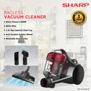 Sharp Penyedut Debu - Vacuum Cleaner - Silver (1200W) EC-C1219-S ECC1219S