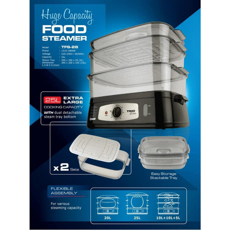 Trio Food Steamer 25L TFS-28 TFS28