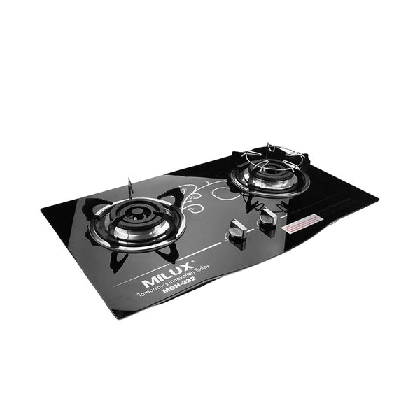 Milux Built-in Double Burners Gas Cooker Glass Hob MGH-332