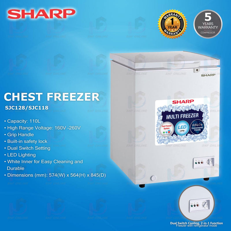 Sharp Chest Freezer 110L SJC118