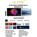 ACEON 65 4K LED Smart Android TV Tempered Glass 65LD9S3