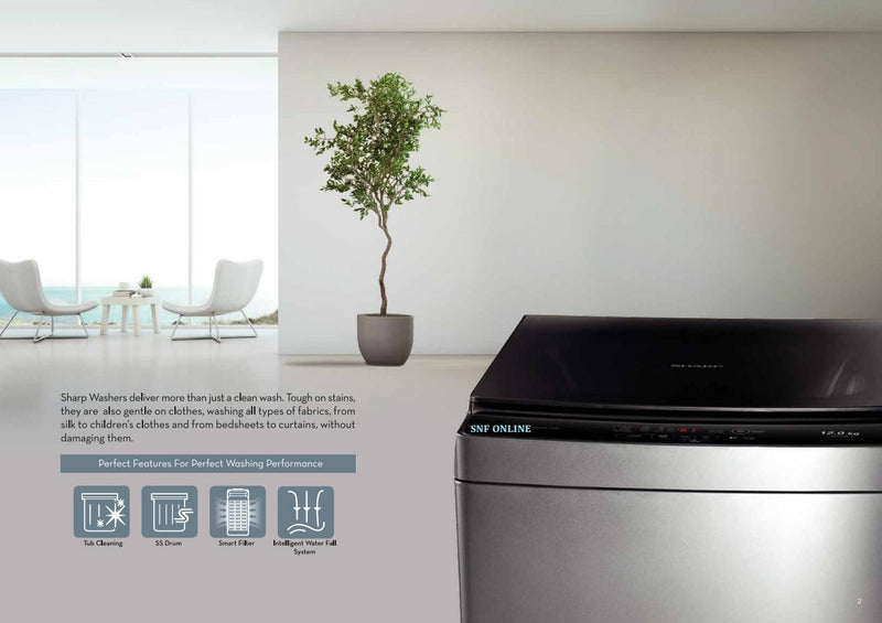 Sharp 9KG Fully Auto Washing Machine ESX958 Premium Series