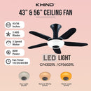 Khind Ceiling Fan (56’’) Matt Black CF5601R - 1unit/box