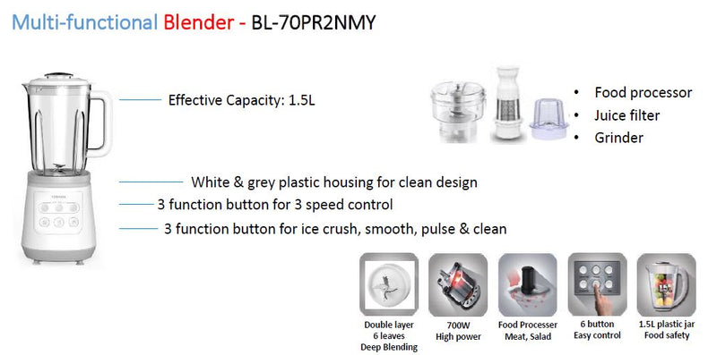 Toshiba 2.0L Multifunction Blender BL-70PR2NMY